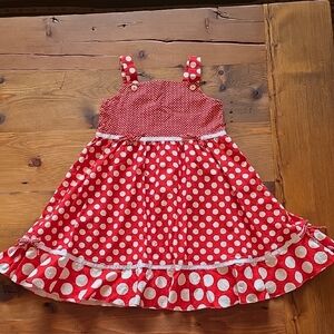 Sarah Louise England Cotton Polka Dot Dress